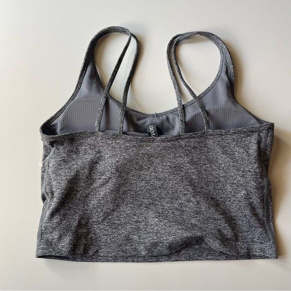 Vuori Halo Performance Crop Top in heather gray large - Picture 7 of 7